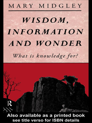 cover image of Wisdom, Information and Wonder